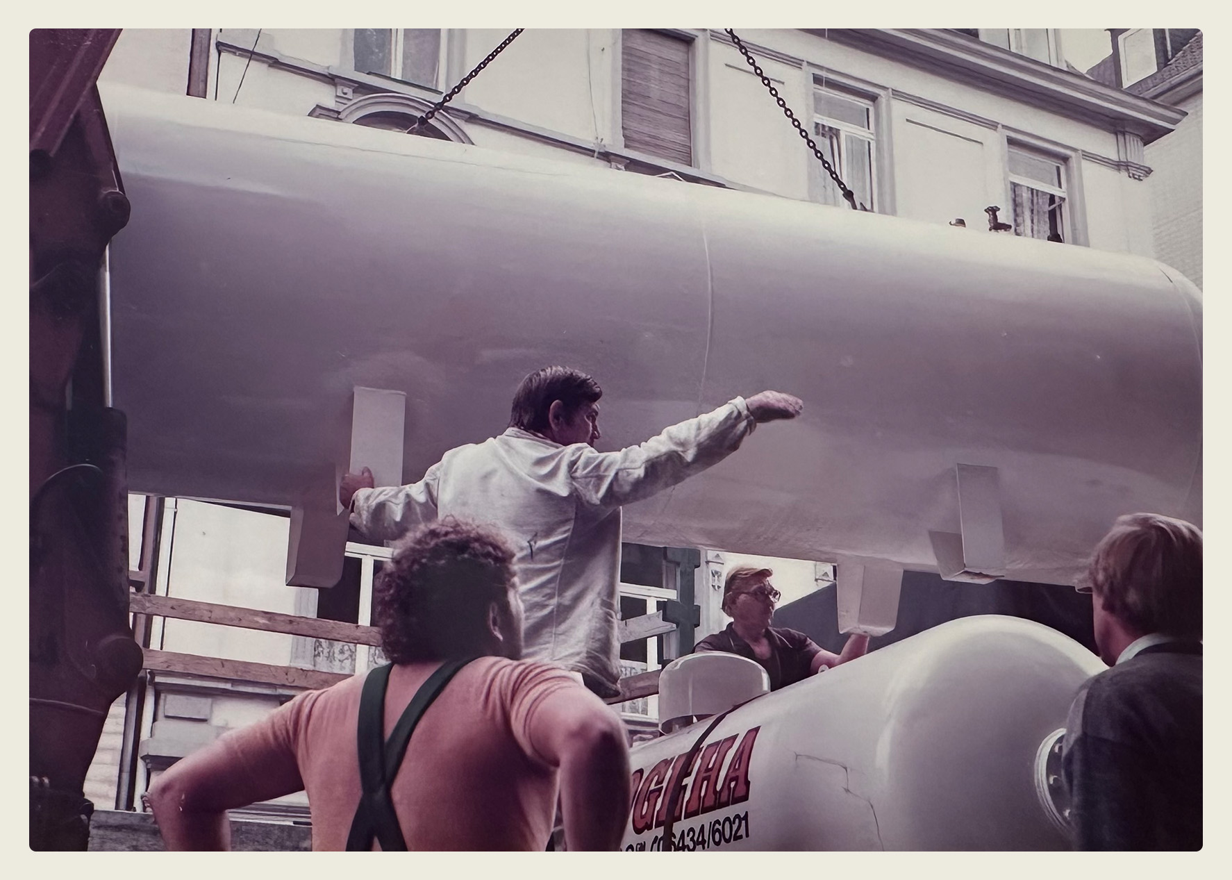 Gaslieferung, historische Aufnahme aus dem Archiv